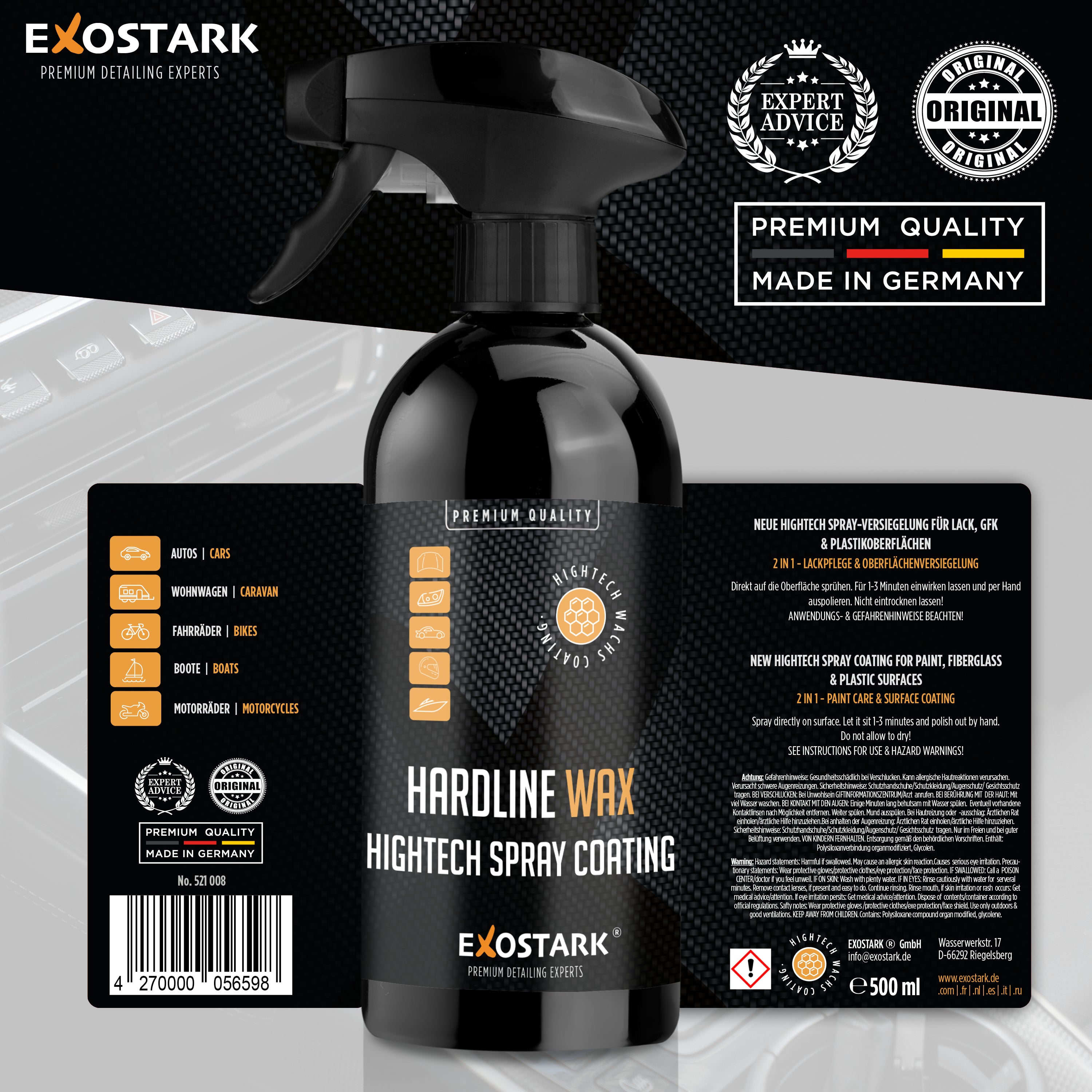 Hardline Wax – Hightech Spray Coating 500ml
