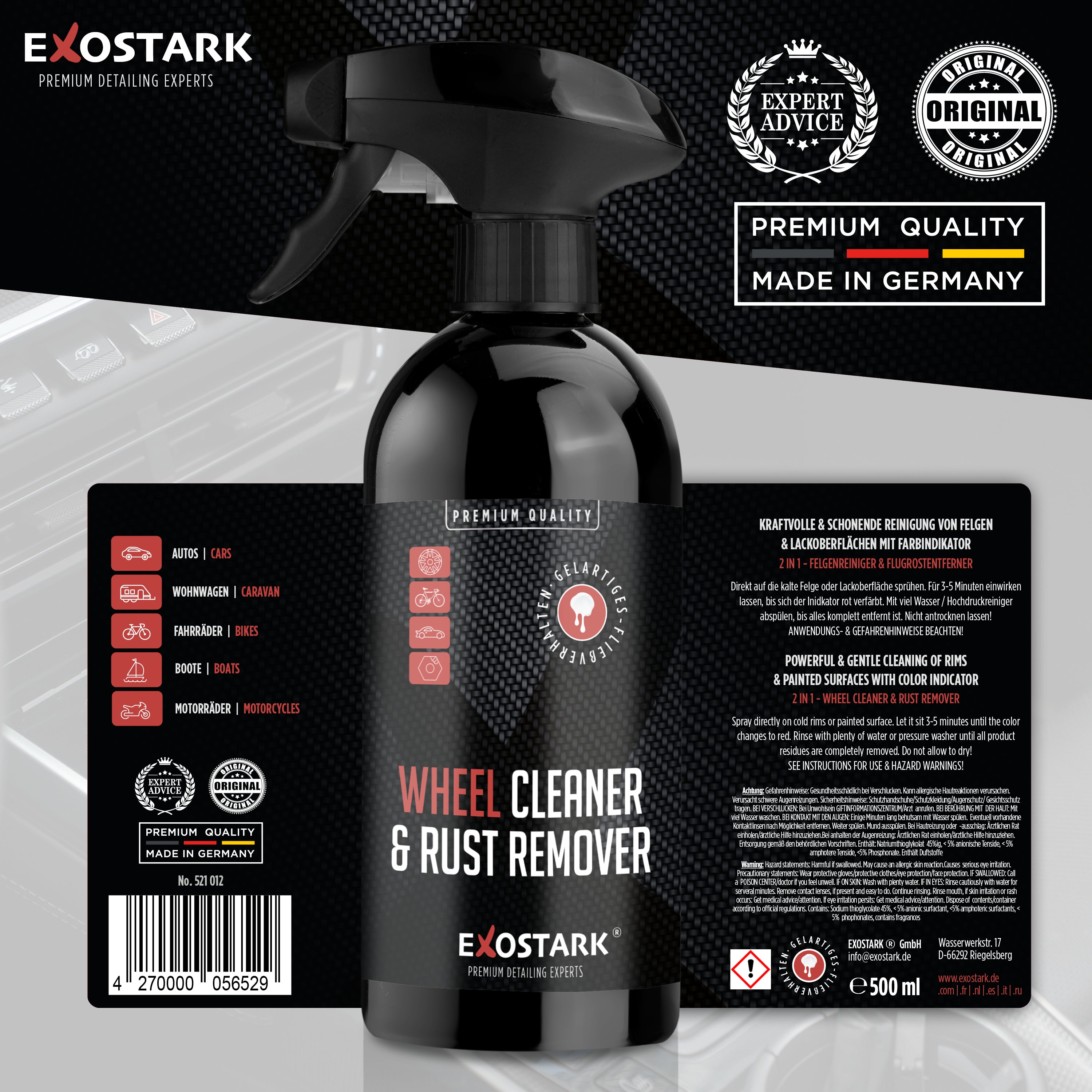 Wheel Cleaner & Rust Remover 500ml