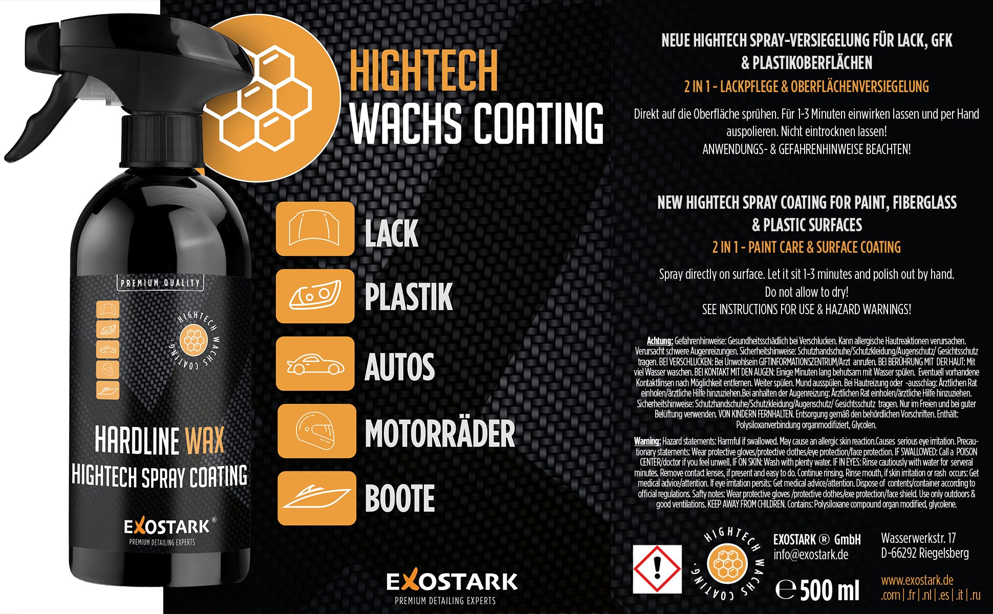 Hardline Wax – Hightech Spray Coating 500ml